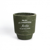 Keramický kvetináč tmavo zelený malý 14,5 × 15,5 × 14,5 cm