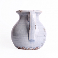 Keramický črepník - buclák biely 19cm