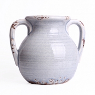 Keramický črepník - buclák biely 19cm