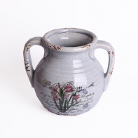 Keramický črepník - buclák biely 19cm