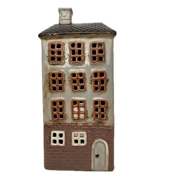 Keramický svietnik domček A 11 x 24,5 x 9,5 cm