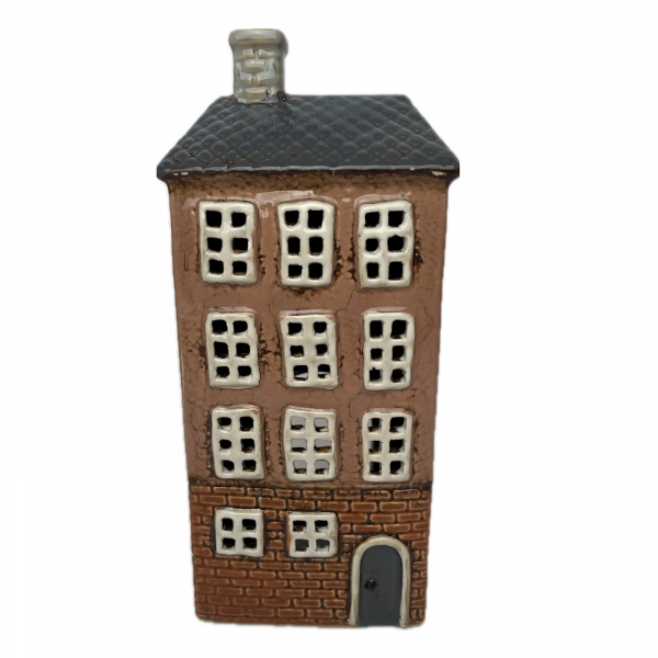 Keramický svietnik domček C 11 x 24,5 x 9,5 cm