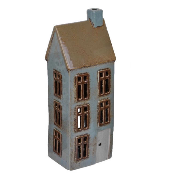 Keramický svietnik domček na čajovú sviečku