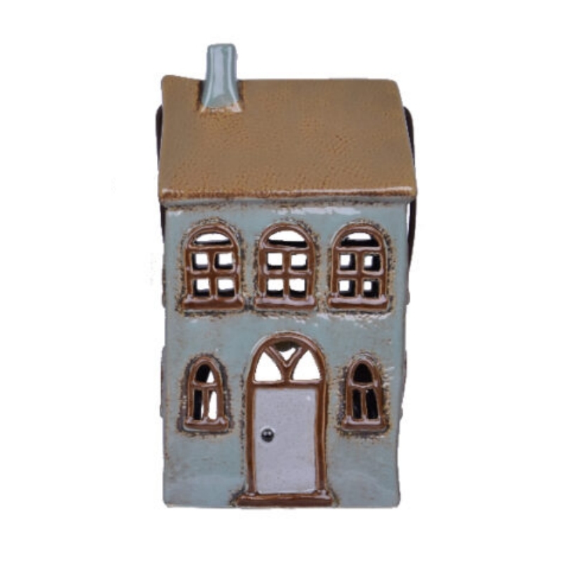Keramický svietnik domček s rukoväťou