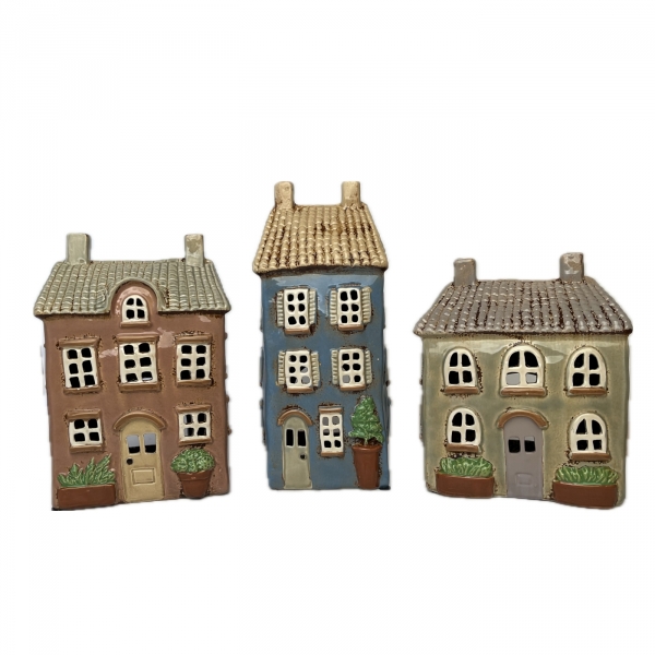 Keramický svietnik domček 16 x 23 x 10,5 cm