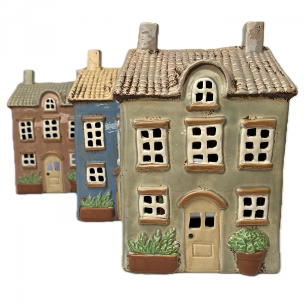 Keramický svietnik domček 16 x 23 x 10,5 cm