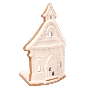 Keramický svietnik perníková chalúpka 11x18,5x9cm