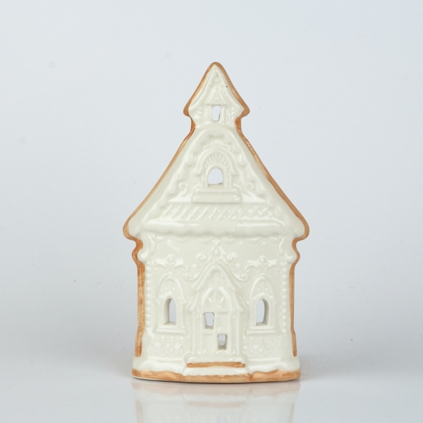 Keramický svietnik perníková chalúpka 11x18,5x9cm
