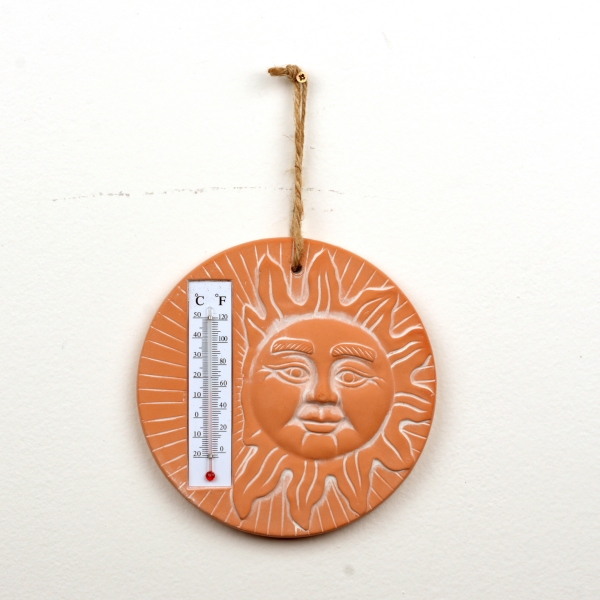Keramický vonkajší teplomer slnko 17,5cm