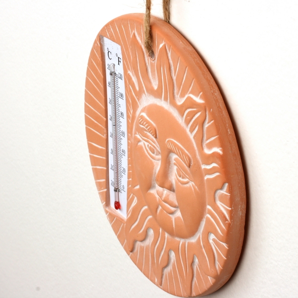 Keramický vonkajší teplomer slnko 17,5cm