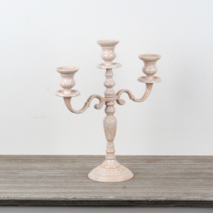 Keramický zdobený svietnik na tri sviečky 36cm