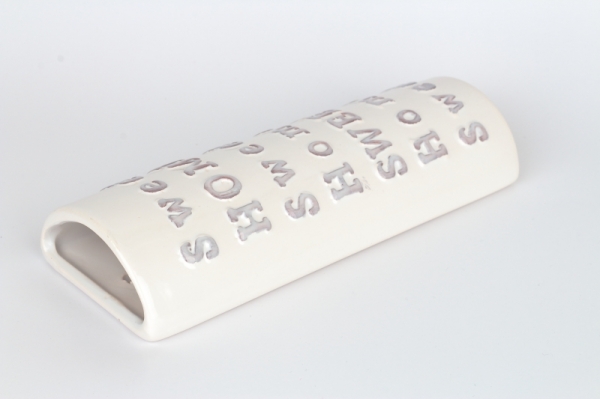 Keramický zvlhčovač vzduchu biely Sweet home 7,6x20,2x3,6cm