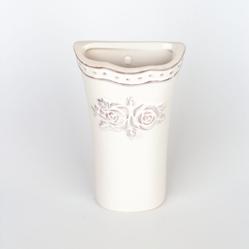 Keramický zvlhčovač vzduchu s kvetinami 10x17x3,8cm