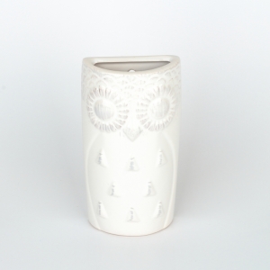 Keramický zvlhčovač vzduchu sova biela 8,5x17x3,6cm