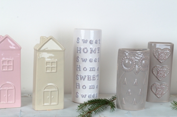 Keramický zvlhčovač vzduchu sova biela 8,5x17x3,6cm