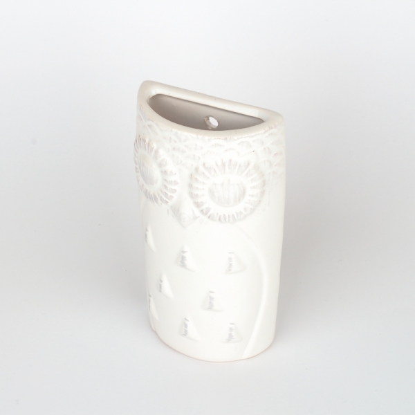 Keramický zvlhčovač vzduchu sova biela 8,5x17x3,6cm