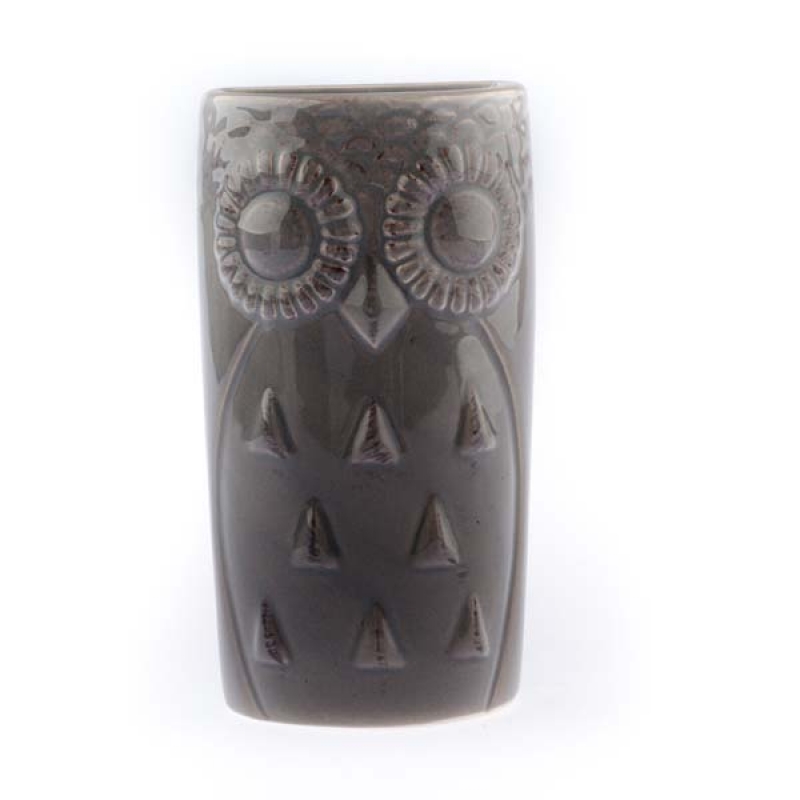 Keramický zvlhčovač vzduchu sova hnedá 8,5x17x3,6cm