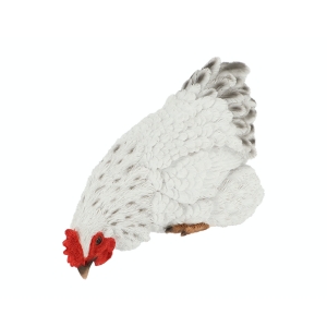 Keramika do záhrady sliepka biela 21cm