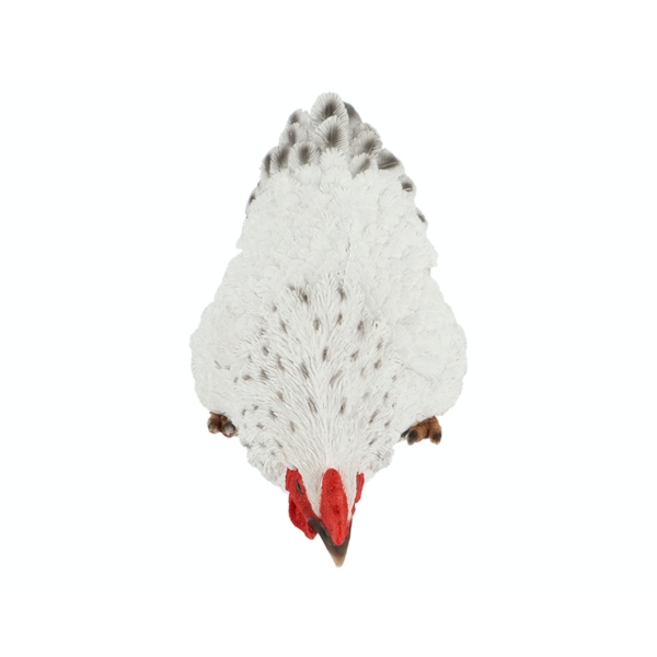 Keramika do záhrady sliepka biela 21cm