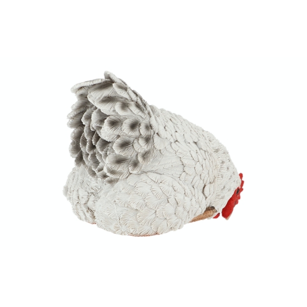 Keramika do záhrady sliepka biela 21cm