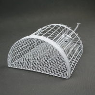 Klietka na vtáka / kvety drôtená pologuľatá 33x12x21cm