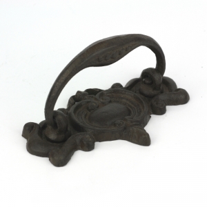 Klopadlo na dvere liatinové hnedé 7x12cm