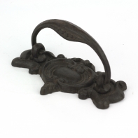 Klopadlo na dvere liatinové hnedé 7x12cm