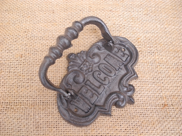 Klopadlo na dvere liatinové Welcome