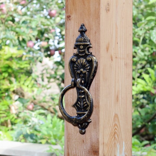 Klopadlo na dvere mosadz 24x9cm