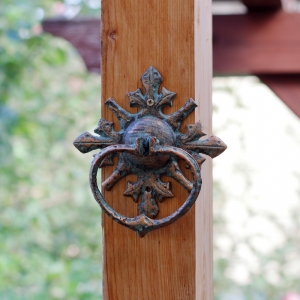 Klopadlo na dvere mosadzné 17cm