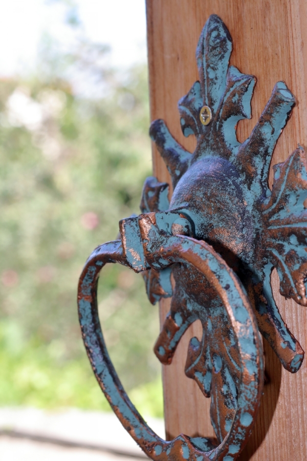 Klopadlo na dvere mosadzné 17cm