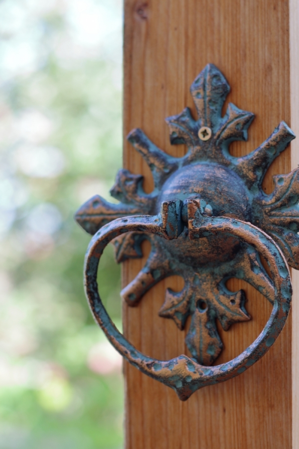 Klopadlo na dvere mosadzné 17cm