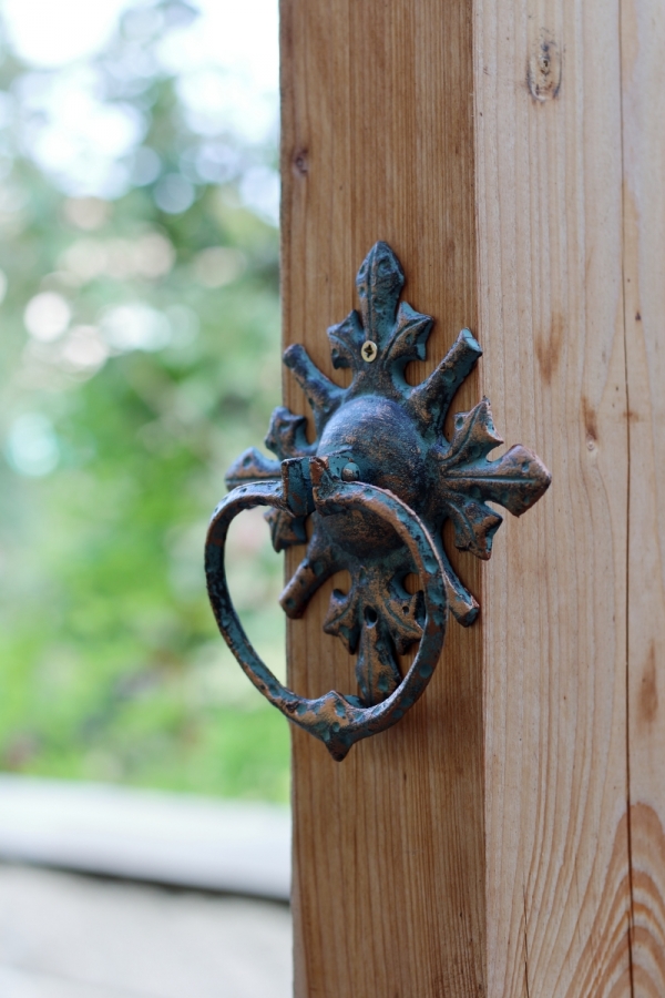 Klopadlo na dvere mosadzné 17cm