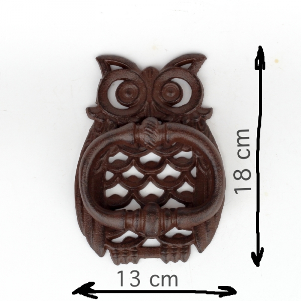 Klopadlo na dvere sova 13 x 18 cm 