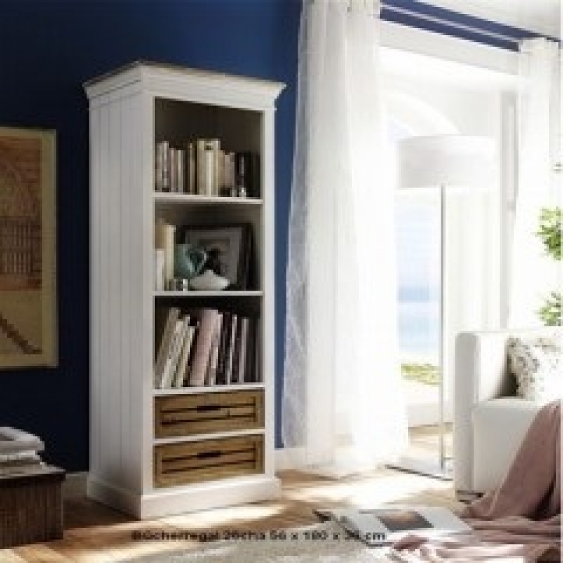 Knižnica biela Novaline 56x180x36cm