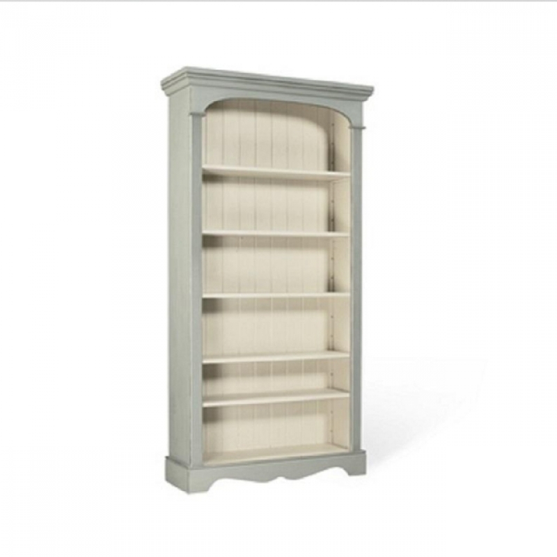 Knižnica vo vidieckom štýle zelená 33 x 98 x 190 cm