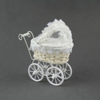 Kočík dekoračný biely