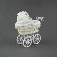 Kočík dekoračný biely