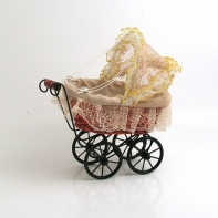 Kočík prútený retro tmavý 21x20x12cm