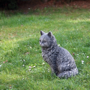 Mačka dekorácie na záhradu 14x13x25cm