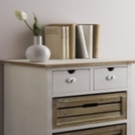 Komoda biela Novaline 2 koše / 2 šuplíky 51,5x67x33cm