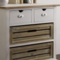 Komoda biela Novaline 2 koše / 2 šuplíky 51,5x67x33cm