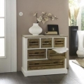 Komoda bílá Novaline Vintage 7 šuplíků 82x72x40cm