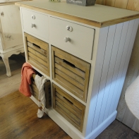 Komoda Novaline biela 2 šuplíky / 4 koša 74,5x87,5x40 cm