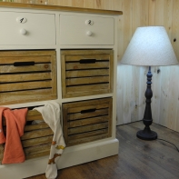 Komoda Novaline biela 2 šuplíky / 4 koša 74,5x87,5x40 cm