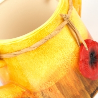 Žltá kanvica mak 28x13x13cm