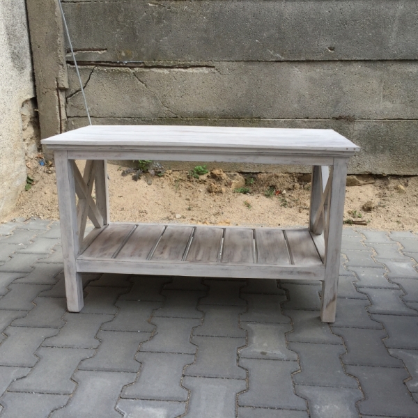 Konferenčný stolík s patinou 55x90x45cm