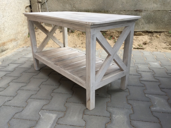 Konferenčný stolík s patinou 55x90x45cm