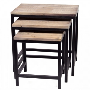 Konferenčné stolíky Café industrial set 3ks