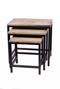 Konferenčné stolíky Café industrial set 3ks